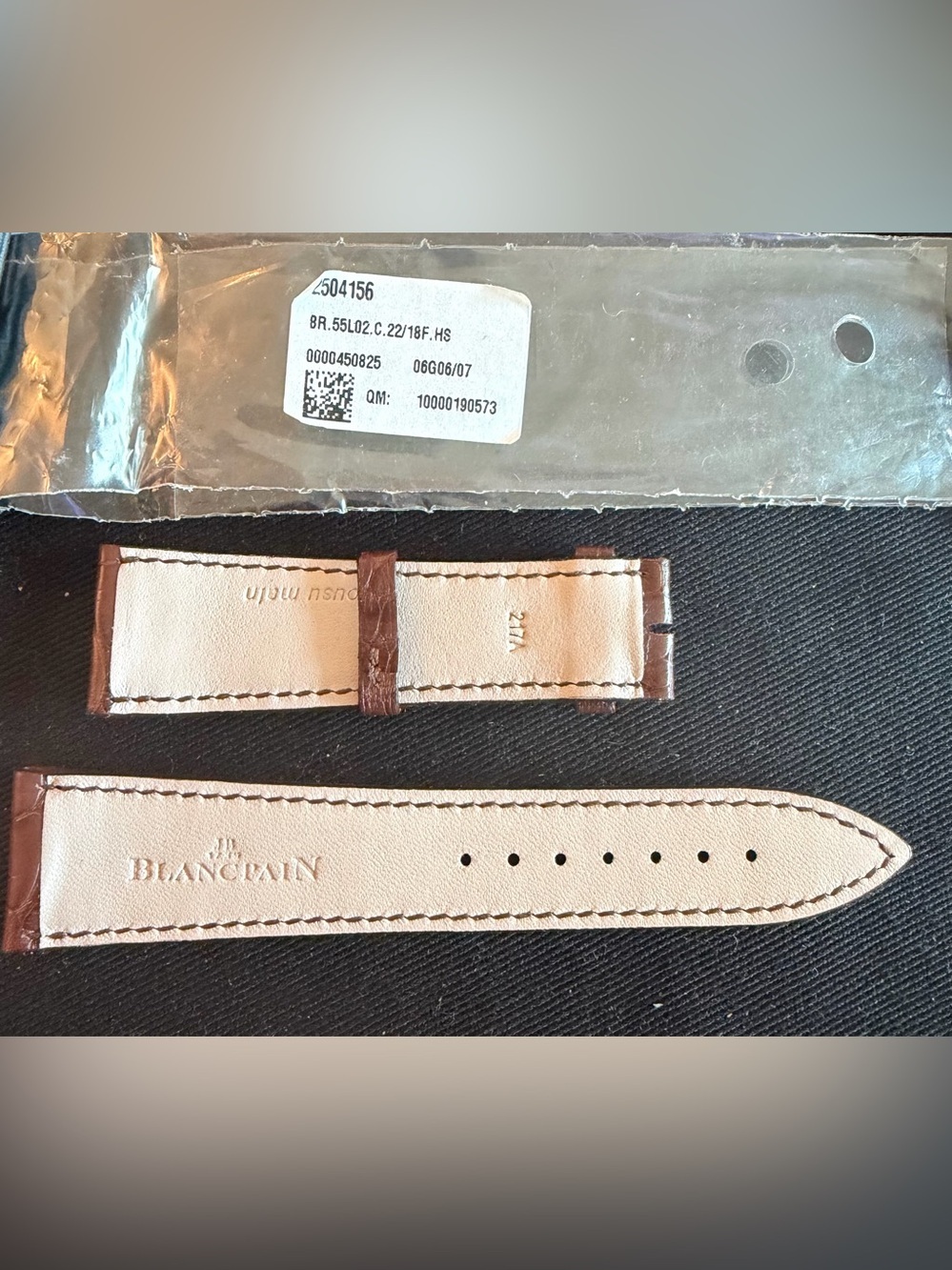 Blancpain 40m villeret strap 22/18mm brown alligator - Picture 2 of 2